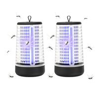Lampe Anti Moustique Ultrason, Tue Mouche Electrique 2000V, 395nm Appareil Anti Moustique Batterie et Rechargeable USB Camping/Interieur pour Anti Moustique, Anti Mouche, Anti Insectes (2 PCS)
