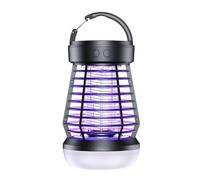 Lampe Anti Moustique,UV Tueur d'Insectes Électrique, Lampe Anti Moustique Rechargeable, Étanchéité IPX5, 2000V, Camping Light, Mosquito Repellent Light,pour Camping, Intérieur Et Extérieur (Noir 1)