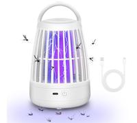 Lampe Anti Moustique, Zapper Électrique Lampe Anti Moustique Intérieur/Extérieur, 20W 2 en 1 UV Mosquito Zapper, Rechargeable par USB, Silencieux et Confortable, Piege a Moustique pour Camping