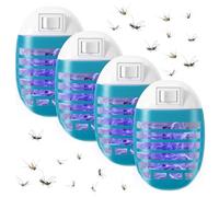 Lampe Anti-moustiques Electrique Paquet de 4, Anti-Moustique Intérieur, Non Toxique, Prise Anti Insectes Electrique, Moustique Tueur avec UV Lampe pour Insectes, Moustiques, Mouches