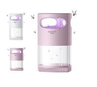 Lampe Anti-moustiques électrique Rechargeable, Portable et Ultra-silencieuse pour intérieur et extérieur, avec Design à Flux d'air Vortex et visibilité du réservoir. (Rose-1)