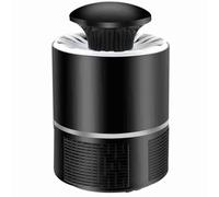 Herzberg, HG03121-BLK, Lampe Anti-moustiques Noir, Fonctionnement Silencieux (32 DB), compacte (12 cm x 21,5 cm), Puissance d'aspiration tourbillonnaire, Non Toxique