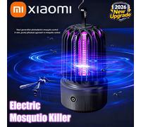 Lampe anti-moustiques Xiaomi, lumière UV bleue, choc électrique, 2 en 1, 1200mAh, Rechargeable, pour Patio, voyage, nouveau Black Rechargeable