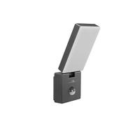 Lampe applique LED MCE516 GR avec détecteur de mouvement PIR grise 10W IP65 800lm 4000K