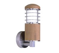 Lampe Applique Murale Holz-Teakholz Verre de Jardin Extérieure H 28 CM Véranda