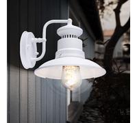 Lampe Applique Murale Lanterne Blanc Boule de Verre Haustürleuchte Hauteur 27 CM