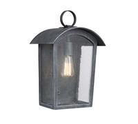 Lampe Applique Murale Lanterne Noir Hauteur 41,3 CM de Jardin 1 à Feux E27 Cour
