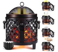 Lampe Aromatique électrique 4 en 1 pour Cire parfumée,Bougie et Huile Parfumée,Cheminée Lampe Parfumée pour Cire,Bck coin Style