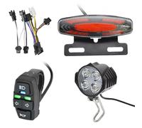 Lampe arrière Ensemble Universel De Feux De Freinage Et Arrière LED Support De Vélo Interrupteur De Phare Feu Arrière