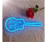 Lampe Au Néon Créative Allumer L’enseigne |enseignes Au Néon LED à Intensité Variable pour La Décoration Murale |Panneau De Néons Alimenté par Us, Blue - Guitar Shape
