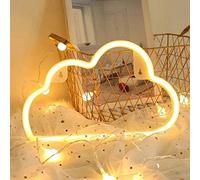 Lampe au Néon LED Veilleuse Pour Chambre Usb Chargeur Lampe Décorative Suspendue Pour pour Enfants Chambre Fête Danniversaire Décor De Mariage (Nuages Blanc)