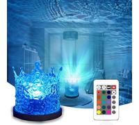 Lampe Aurore Boréale, Veilleuse Projecteur Vague Ocean Rotatives, Lampe À Vagues D'eau Dégradées 16 Couleurs (avec Télécommande), Pour Chambre À Coucher, Chambre D'enfant, Fête, Salle De Jeux