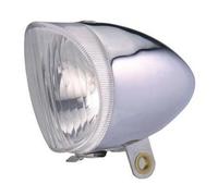 Lampe avant bullet UNION Chrome pour dynamo - Vélo loisir - Obus - Optique à grande diffusion