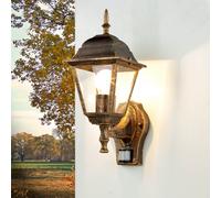 Lampe avec Détecteur de Mouvement Cuivre E27 Aluminium IP44 Jardin Cour Applique
