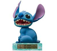 Lampe avec horloge alarme Kids Licensing Disney Stitch 3D Doré 22,9x13x13 cm