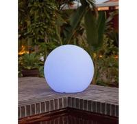 Lampe Baladeuse D'extérieur Rgb Solaire Rechargeable Ø40cm Blanc