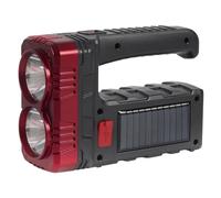 Lampe baladeuse LED compacte 2 en 1 Mode projecteur ou Lampe Torche Double éclairage Rechargeable USB et Solaire