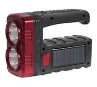 Lampe baladeuse LED compacte 2 en 1 mode projecteur ou lampe torche double éclairage rechargeable USB et solaire - - ALTOBUY Noir