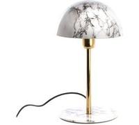 Lampe Basile blanc marbré - Amadeus - Blanc - Métal Blanc