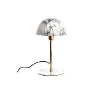 Lampe Basile blanc marbré - - Blanc - Métal