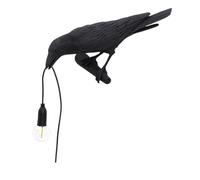 Seletti lampe de table Bird Lamp Waiting à LED Édition Noire (Résine)