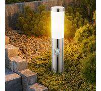 Lampe Borne Lumineuse Éclairage Allée Chemin Jardin Capteur IP44 Inox E27
