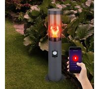 Lampe Borne Lumineuse Lampadaire Détecteur de Mouvement Smart RGB LED Alexa