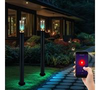 Lampe Borne Lumineuse Lampadaire Smart Dimmable Cuivre RGB LED Inox 2x