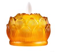 Lampe Bouddha en forme de lotus pour espaces de vie attentifs et ambiance relaxante (orange transparent)
