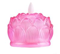 Lampe Bouddha en forme de lotus pour espaces de vie attentifs et ambiance relaxante (rose transparent)