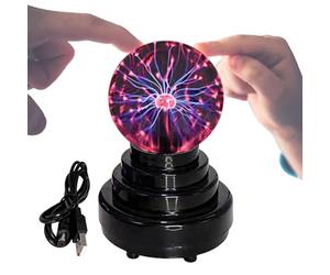 Lampe Boule à Plasma - Boule Électrique Rechargeable USB | Lampe de Bureau Activée par le Son, Sphère Plasma Électrostatique, Jouet Fantaisie pour enfant et Adultes, Décoration Interactive et Ludique