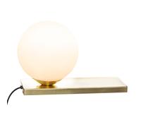 Lampe boule à poser avec base doré - h.
