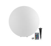 Eclairage - TECTAKE - Lampe boule avec ampoule LED LUMINOUS GLOBE et télécommande 12W - Blanc - Taille L 50 x 50 cm