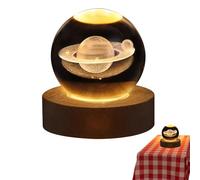 Lampe Boule de - Boule De Night Light | Lampe de Table Globe avec Base en Bois | Lampes 3D Lune pour Amis Amoureux Cadeau Anniversaire Nouveauté Décoration Maison et Chambre 8