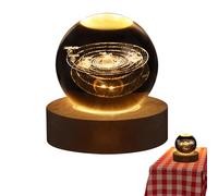 Lampe Boule de - Boule De Night Light | Lampe de Table Globe avec Base en Bois | Lampes 3D Lune pour Amis Amoureux Cadeau Anniversaire Nouveauté Décoration Maison et Chambre 8