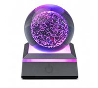 Lampe boule de cristal 3D constellations astronomiques - Veilleuse LED RGB multicolore avec base tactile et câble USB Type-C - Décoration de bureau, chambre et configuration gaming