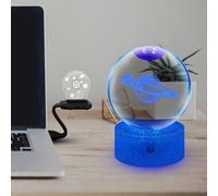 Lampe Boule De Cristal Galaxie Avec Base Lumineuse 16 Couleurs, Illusion 3d Saturne, Veilleuse Planète Avec Télécommande, Contrôle Tactile Intelligent, Anniversaire, Noël Pour Garç[Vei9272685]