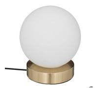 Lampe boule ""Dris"" blanc H16cm - Atmosphera createur d'interieur - Blanc
