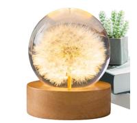Lampe boule en verre douce lumière de bureau veilleuse décorative | Lampe boule pour décoration d'intérieur en forme de boule de Noël suspendue pour maison, chambre à coucher, salon