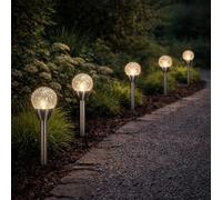 Lampe Boule Solaire INOX 5 pièces - ProGarden