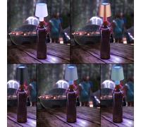 Lampe bouteille LED Lampe de table Rehausse bouteille Lampe de table avec changement de couleur RGB, tactile, batterie, blanc froid, DxH 10,5 x 14 cm Gold