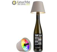 Lampe bouteille Sompex TOP 2.0 LED RGBW rechargeable sable