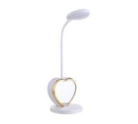 Lampe Bureau LED Filles Conviviale Yeux Porte-Stylo USB Rechargeable 2 Températures Couleur Adolescents Blanc