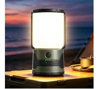 Lampe Camping Rechargeable: 1200LM et 7 Modes Lampe Camping LED 100+ Heures d'Autonomie avec Batterie Externe 5000mAh USB