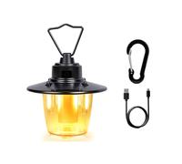 Lampe Camping Rechargeable, Lanterne Tente Rétro Portable avec Variateur d’Intensité, 3 Modes d’Éclairage, Lampe Suspendue Étanche IP65 pour Panne de Courant, Jardin, Pêche - Batterie USB Type-C