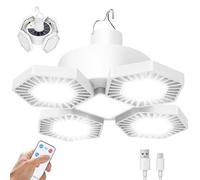 Lampe camping solaire 169 LED pour extérieur, lanterne de tente USB, rechargeable, avec télécommande, batterie externe, lampe de travail, lampe de camping, 5 modes, étanche à 360 °, 10 000 lumens