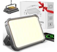 Lampe Camping Solaire avec Batterie 26800mAh - Grande Autonomie, Lanterne de Camping Rechargeable USB IP65 Imperméable, 4 Modes d'Éclairage LED pour Tente, Randonnée, Pêche, Urgence & Panne de Courant