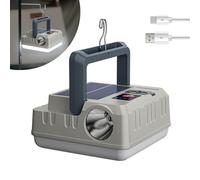 Lampe Camping Solaire LED, Projecteur LED, Lanterne Camping Portable Suspendue USB Lampe de Poche Etanche IPX4 pour Camping, Bricolage, Secours, Garage, Cave, etc