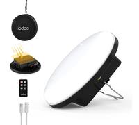 Lampe Camping Solaire Rechargeable 60W, Lanterne Camping Batterie 16500 mAh, Lumière Camping Extérieure Portable 3000 lm, 3 Couleurs 2700-6500 K, Pour Camping, Randonnée et les VR (Avec télécommande)