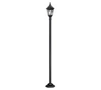 Lampe Candélabre Lampadaire Hauteur 193cm Noir Borne Lumineuse 1 à Feux Jardin